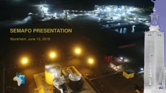 SEMAFO PRESENTATION  Stockholm, June 12, 2019  FORWARD-LOOKING STATEMENTS    This presentation