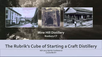 The Rubriks Cube of Starting a Craft Distillery  ADI 2015 Spirits Conference  Louisville KY  1