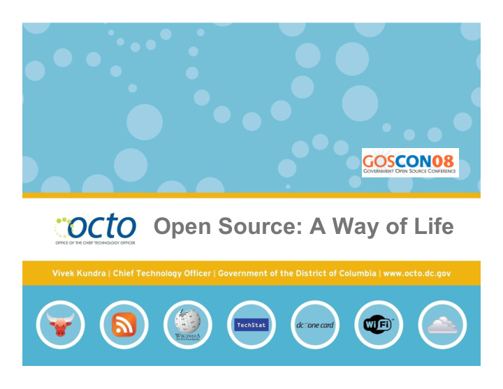 open source a way of life