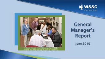 Customer Service representatives explain WSSCs  modern and simplified rate structure to