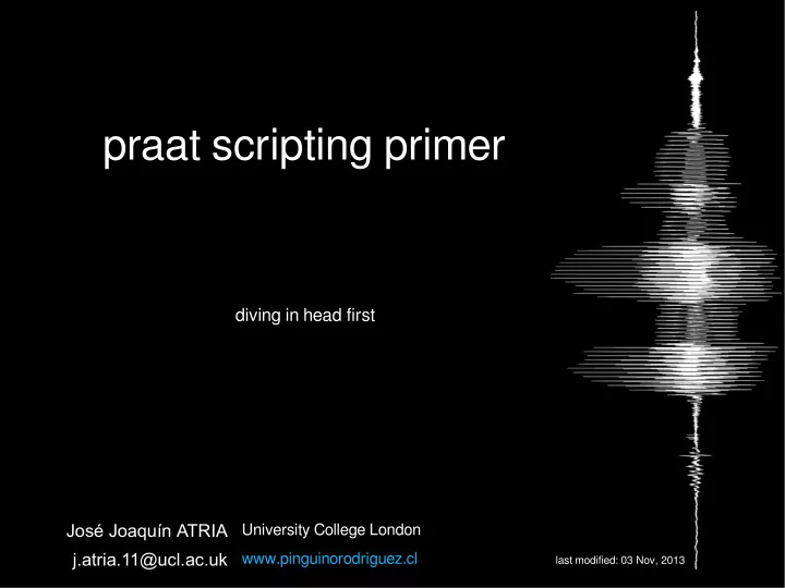 praat scripting primer
