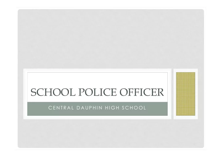 school police officer