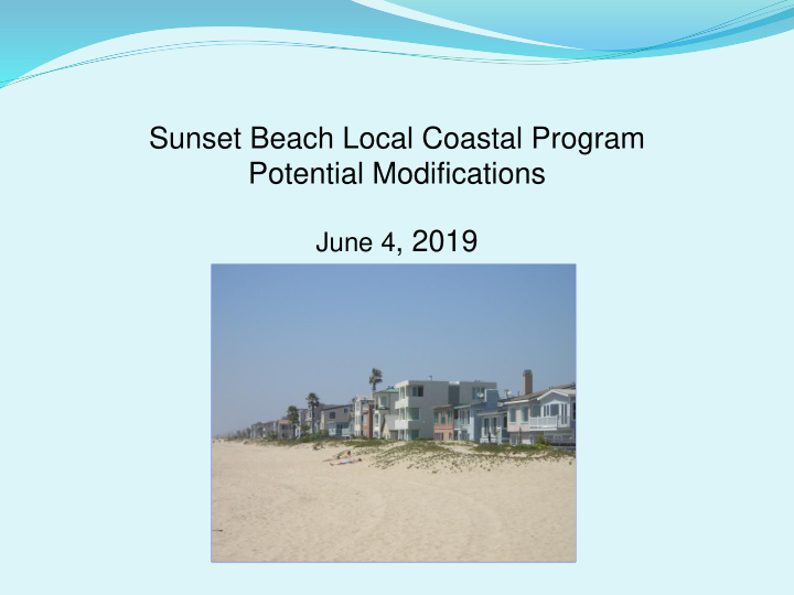 sunset beach local coastal program