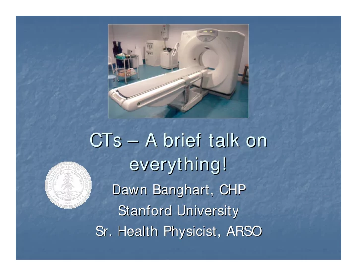 cts a brief talk on a brief talk on cts everything