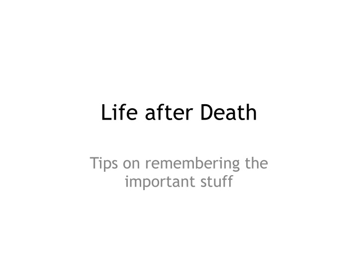 life after death