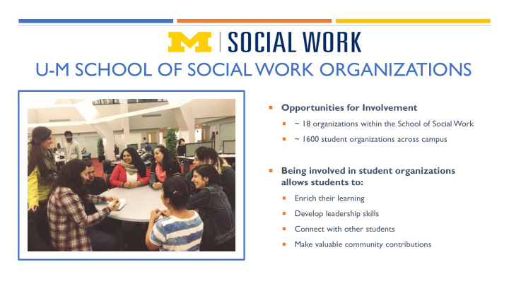 u m school of social work organizations