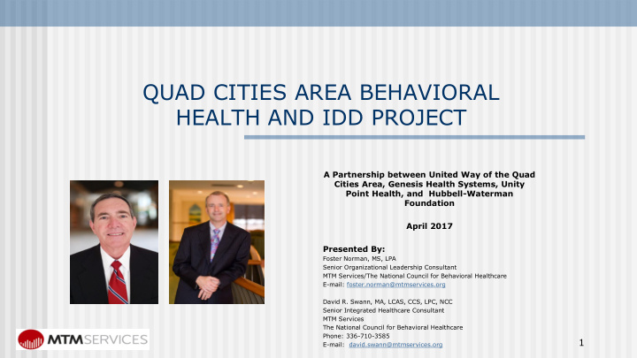 quad cities area behavioral health and idd project
