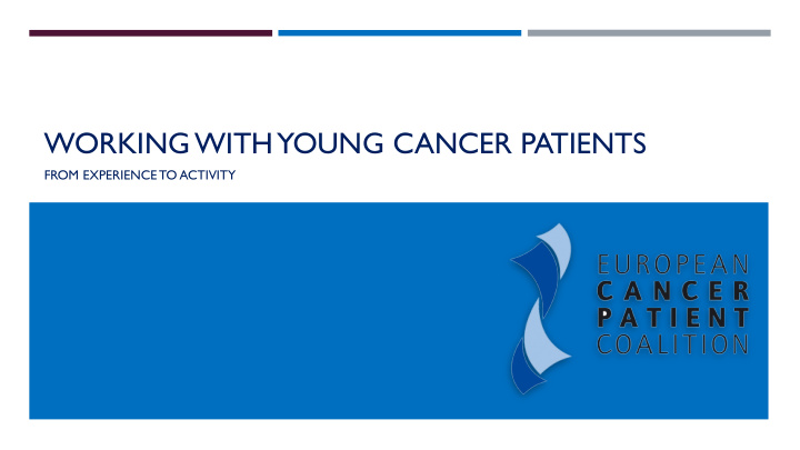 working with young cancer patients