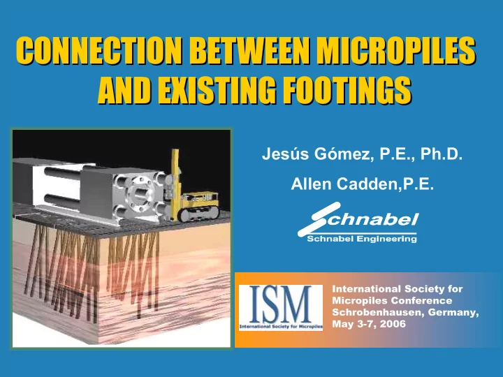 connection between micropiles connection between