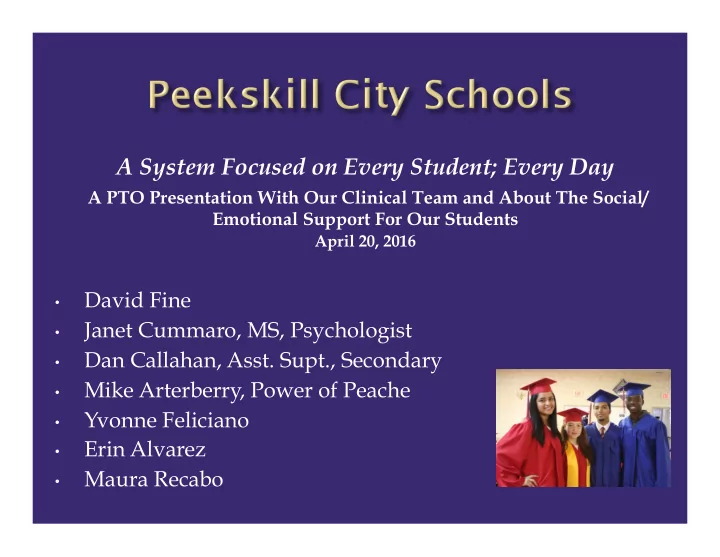a system focused on every student every day