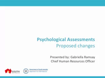 Proposed changes  Presented by: Gabriella Ramsay  Chief Human Resources Officer  Purpose