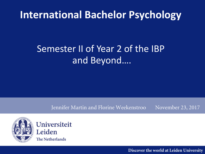 international bachelor psychology