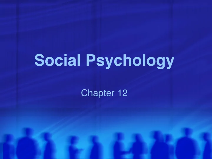 social psychology