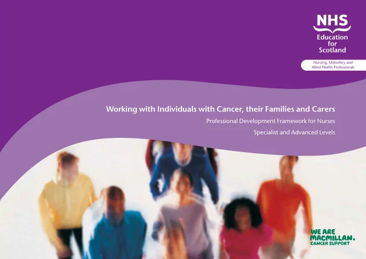 working with individuals with cancer their families and
