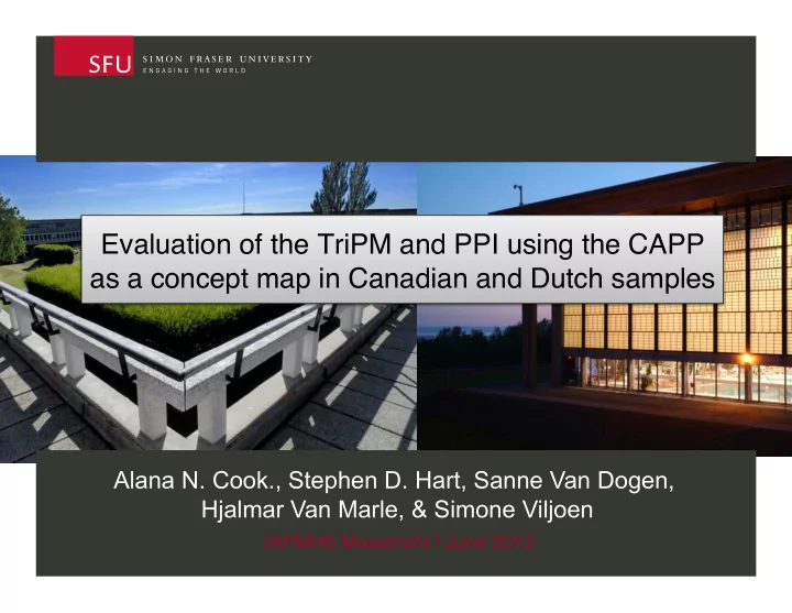 evaluation of the tripm and ppi using the capp as a