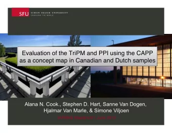 Evaluation of the TriPM and PPI using the CAPP as a concept map in Canadian and Dutch samples