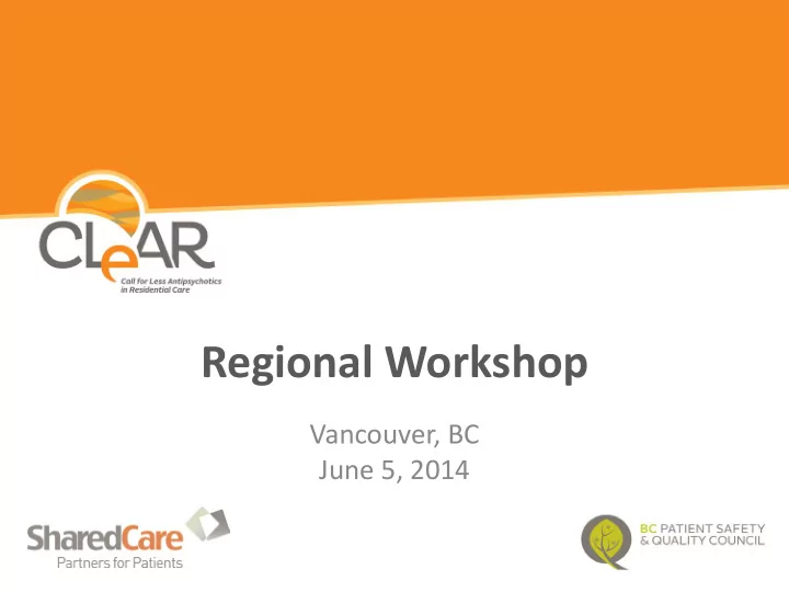 regional workshop
