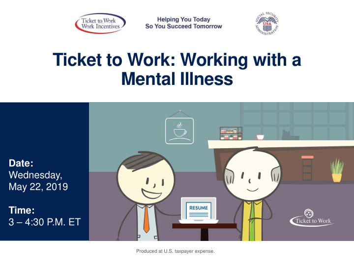 ticket to work working with a mental illness