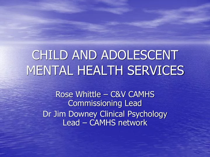 mental health services