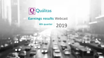 4th quarter 2019  Qulitas  Controladora Information discussed on todays webcast may include