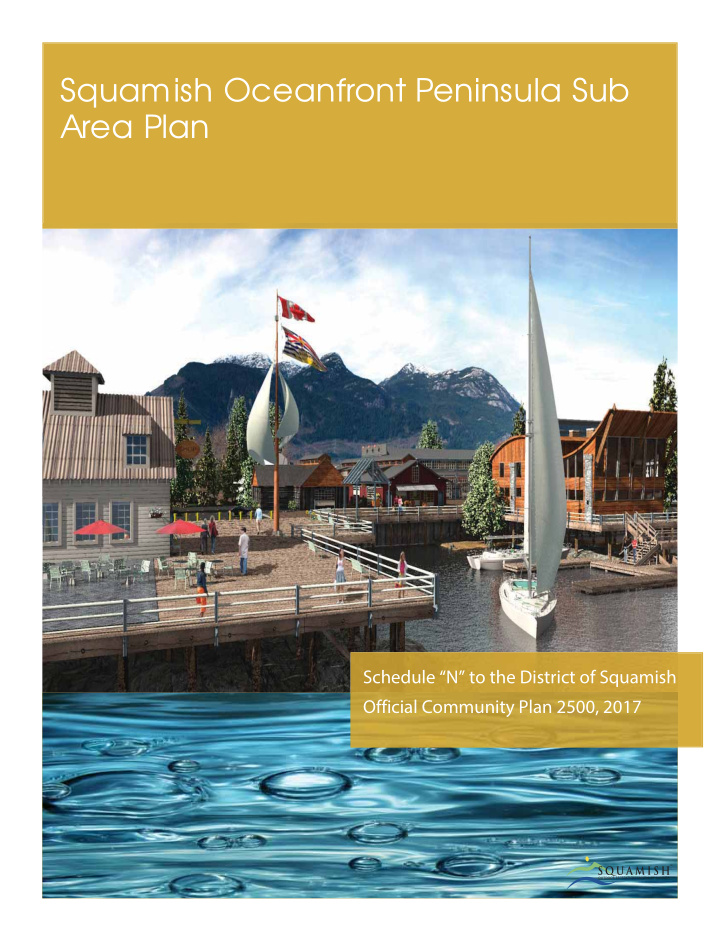 squamish oceanfront peninsula sub area plan table of