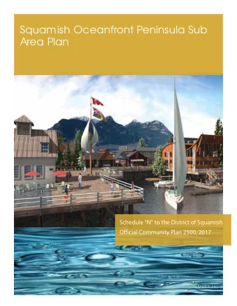 Squamish Oceanfront Peninsula Sub  Area Plan  Table of Contents  1 Visio n fo r the  Oc e a nfro