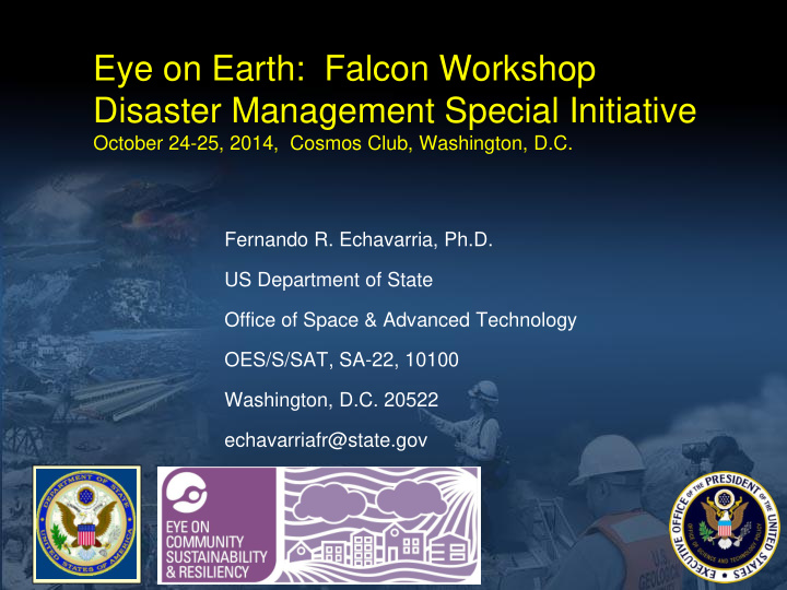 eye on earth falcon workshop