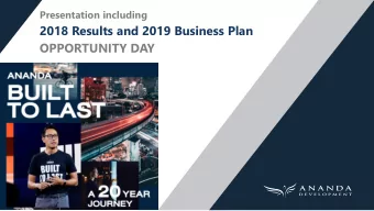 OPPORTUNITY DAY  Disclaimer The information (Confidential Information) contained in this