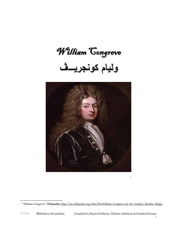 wi il ll li ia am m c co on ng gr re ev ve e w 1 william