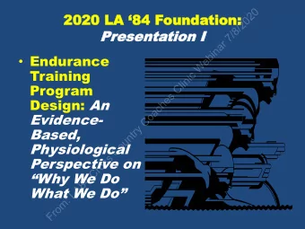 Design: An  h  c  a  Evidence-  o  C  y  Based,  r  t  n  u  Physiological  o  C  s  Perspective on