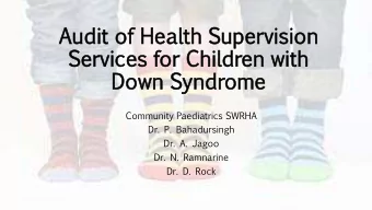 Au  Audit  it  of  He  Healt  alth  Sup  uperv  ervision  ision  Ser  ervices  vices  for  or  Ch