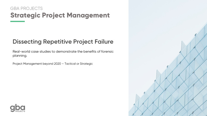 strategic project management