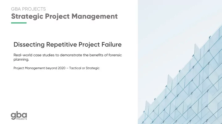 strategic project management