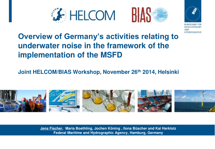 overview of germany s activities relating to underwater