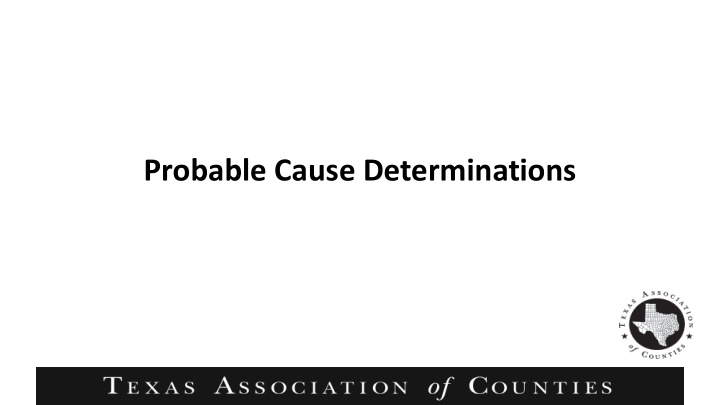 probable cause determinations