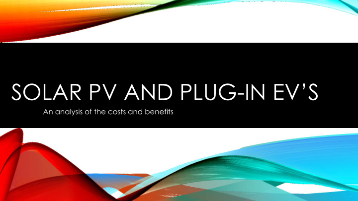 solar pv and plug in ev s