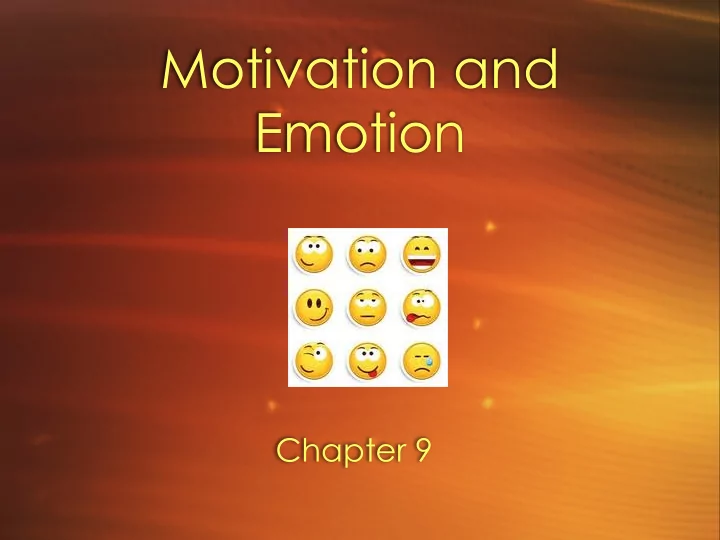 motivation and emotion