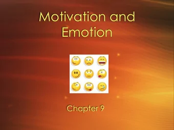 Motivation and  Emotion  Chapter 9  Definitions  Relative deprivation  Adaptation-phenomenon