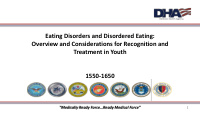 eating disorders and disordered eating overview and