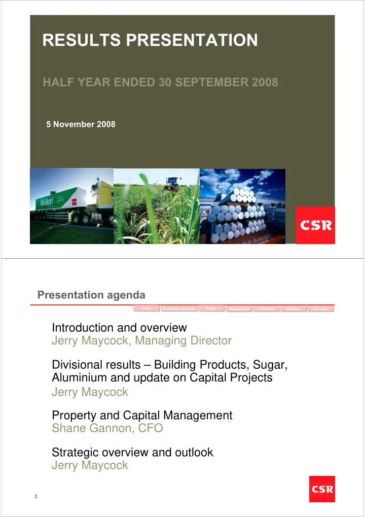results presentation