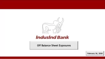 Off Balance Sheet Exposures  February 26, 2020  Rationale for this Presentation  Provide