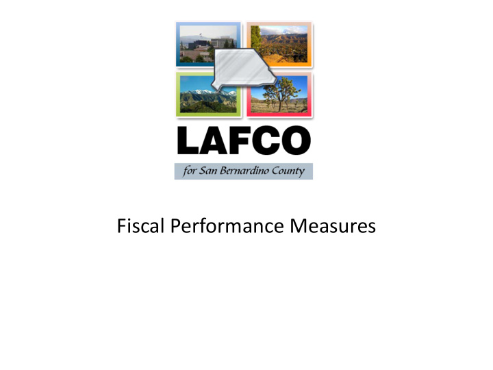 fiscal performance measures need for quantitative analysis