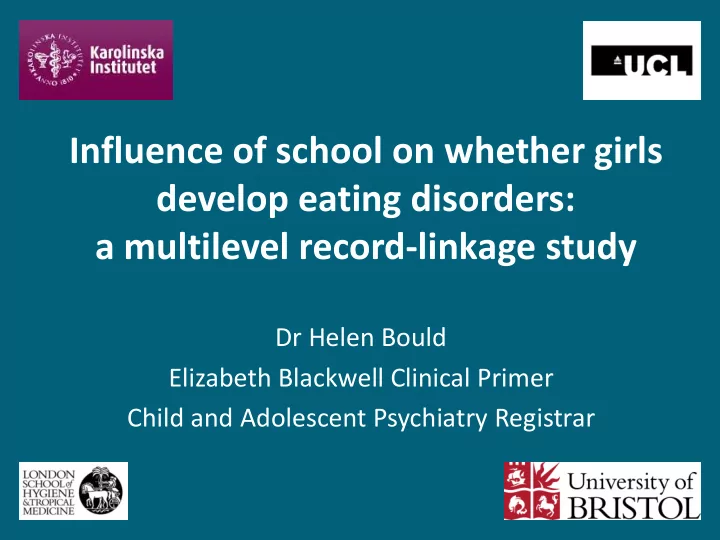 influence of school on whether girls