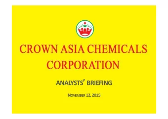 PPR / HDPE DIVISION PPR P IPE P RODUCTS The CROWN PP-R series  that  adheres  to  International