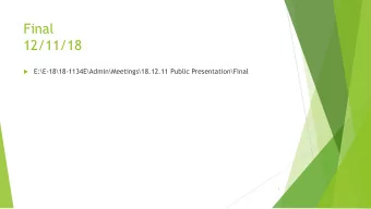 Final  12/11/18  E:\E-18\18-1134E\Admin\Meetings\18.12.11 Public Presentation\Final  1  DOWNTOWN
