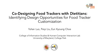 Co-Designing Food Trackers with Dietitians:  Identifying Design Opportunities for Food Tracker