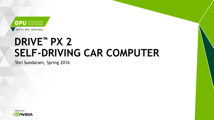 drive px 2 self driving car computer