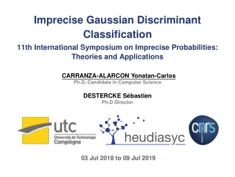 Imprecise Gaussian Discriminant  Classification  11th International Symposium on Imprecise