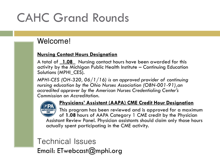 cahc grand rounds