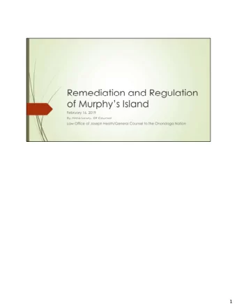 1  Narrative:  The name Murphys Island is a misnomer. This is a section of shoreline made